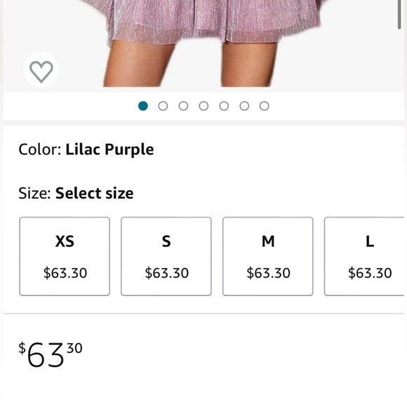 AEL Amy Enjoy Life Flowey Wing Sleeve Purple Sparkle Mini-Dress Sz: Small - Picture 10 of 10